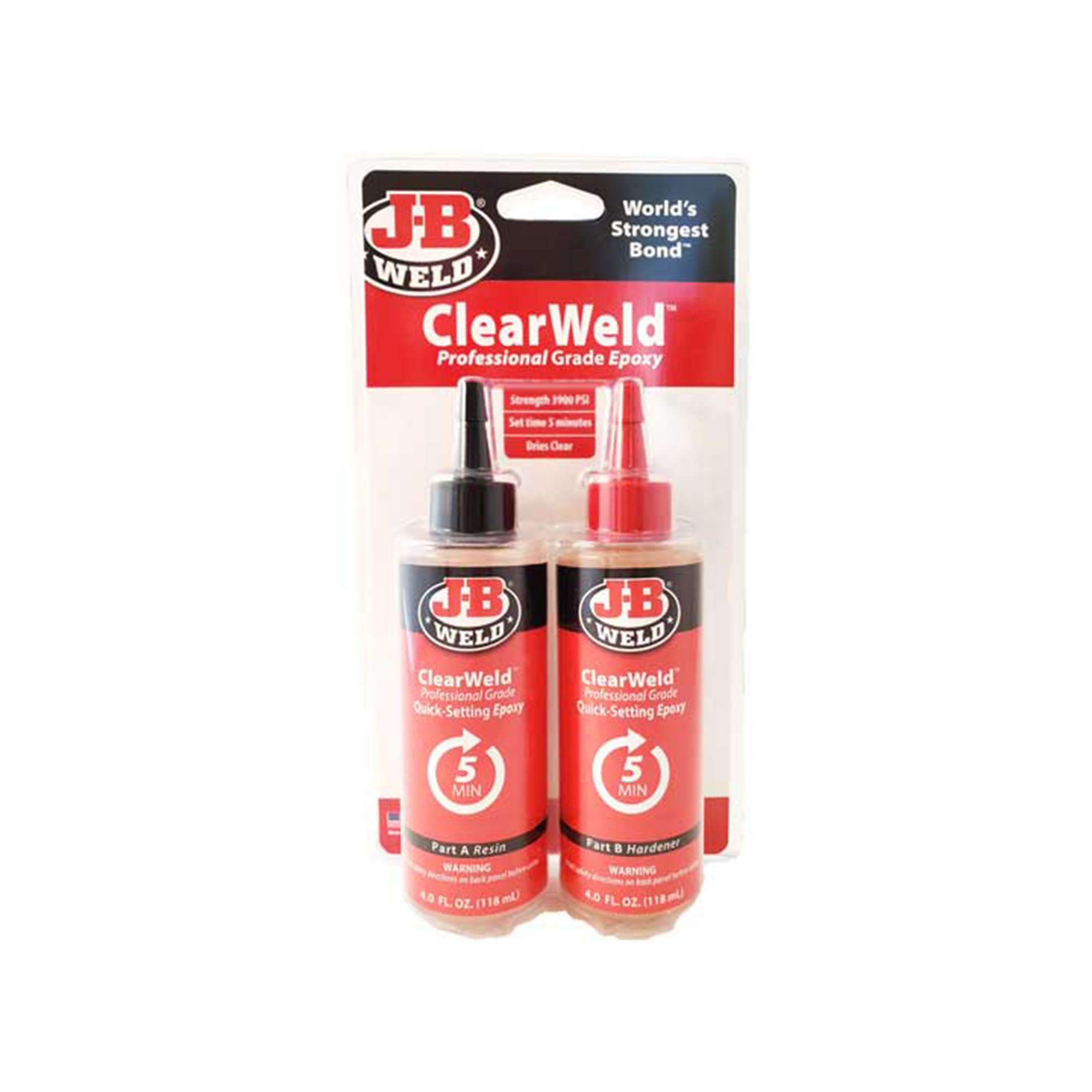 JB Weld ClearWeld Pro Epoxy — 8 Oz., 3900 PSI Strength, Clear, Model# JBW50240H